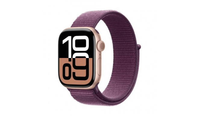 Apple Watch Series 10 GPS 46mm Rose Gold Alu case, Plum Sport Loop EU MWWV3