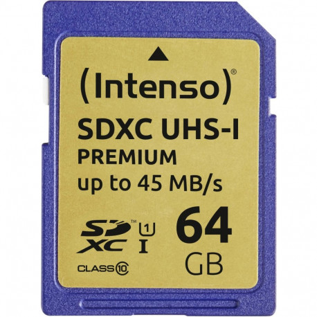 Intenso SDXC kaart 64GB Class 10 UHS-I Premium