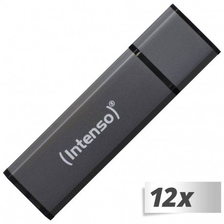 12x1 Intenso Alu Line 4GB USB-mälupulk 2.0 antratsiit
