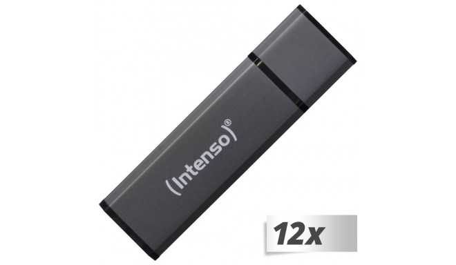 12x1 Intenso Alu Line 4GB USB-mälupulk 2.0 antratsiit