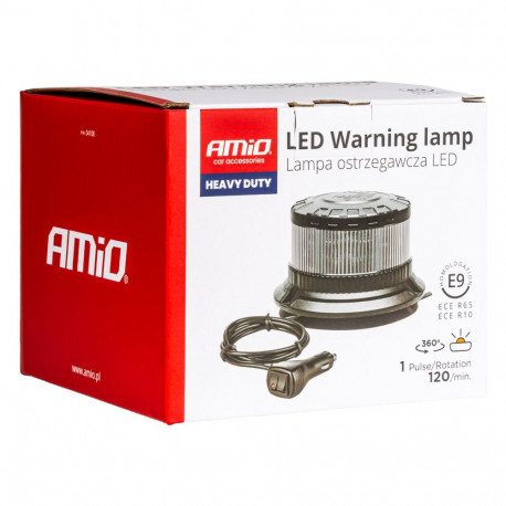 Vilkur 16 LED-i 12/24V oranž magnet