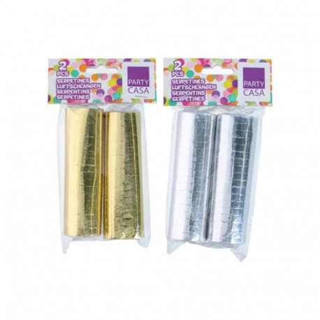 Serpentiinid 2tk  värvid hõbe, kuld 4M