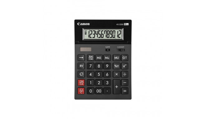 CANON AS-2200 table calculator 12-stellig verstellbares Display dual power solar and battery