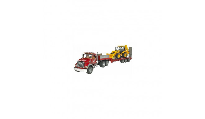 Bruder mudelauto Mack Granite Low Loader + JCB 4CX Backhoe Loader