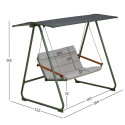 Garden swing MASSIOM 2-seater, green