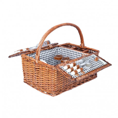 Piknikukorv GINO 4-le 46x33xH22/40cm, sangaga