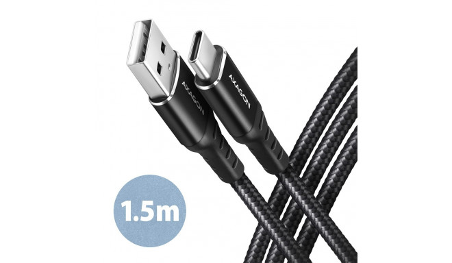 AXAGON Data and charging cable, 1.5 m | BUCM-AM15AB | USB Type-C to USB Type-A