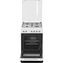 Simfer | Cooker | 5405SERBB | Hob type Gas | Oven type Electric | White | Width 50 cm | Electronic i