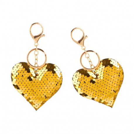 brelok süda litrid kahepoolne hõbedane kuldne