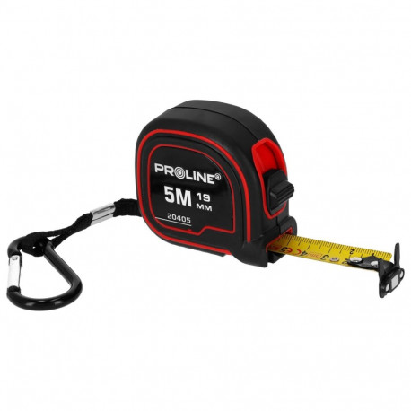Miara zwijana 5m/19mm dwustr.magn.nyl.zaw.klip.ce.proline