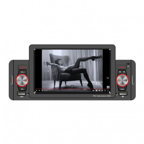 Car MP5 player PNI Clementine 9555 1DIN display 5 inch 4 x 50W, Bluetooth, FM radio, Carplay, RDS fu