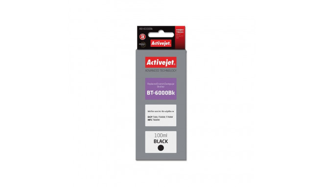 Ink Bottle - Activejet AB-6000Bk Replacement Brother BT-6000BK Black