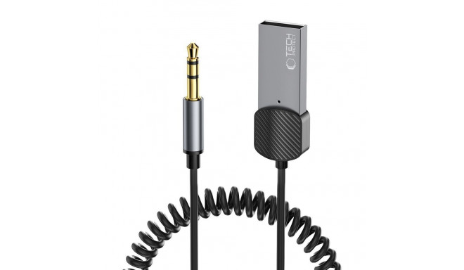 TECH-PROTECT ULTRABOOST BLUETOOTH AUX AUDIO ADAPTER CABLE GREY