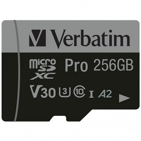 "CARD 256GB Verbatim MicroHC Pro Class 10 + Adapter retail"