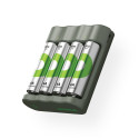 GP ReCyko 4-Port USB Charger B441 incl. 4xAA 2100mH batteries