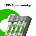 GP ReCyko 4-Porti USB Laadija B441 koos 4xAA 2100mAh akudega