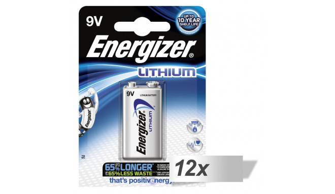 12x1 ENERGIZER Ultimate Lithium 9V plokk 1er blister