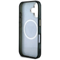 GUESS case for IPHONE 16 compatible with MagSafe GUHMP16SHG4PRTGK (IML Metal Glitter 4G Circle Trian