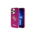 Guess GUHCP15XHG4SGU iPhone 15 Pro Max 6.7" purple hardcase Glitter Script Big 4G