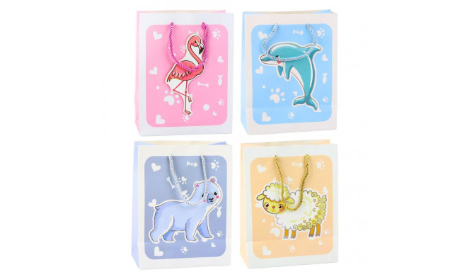 torba zwierzęta 3D pastelne 23 x 18 x 10 cm