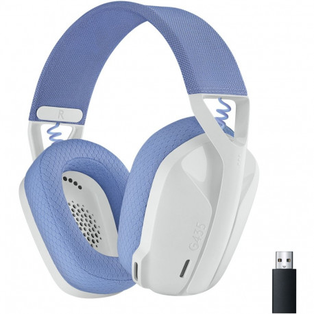 "Logitech Lightspeed G435 Headset full size Bluetooth / 2.4 GHz radio frequency wireless white Disco