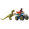 "Schleich Dinosaurs 41466 Flucht auf Quad vor Velociraptor"