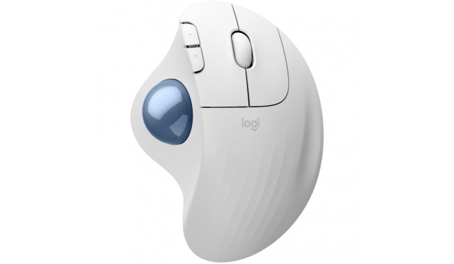 "Logitech ERGO M575S Wireless Trackball - Off White + Blue Ball"