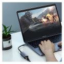 Ugreen external network adapter RJ45 - USB Type C (1000 Mbps / 1 Gbps) Gigabit Ethernet gray (CM199)