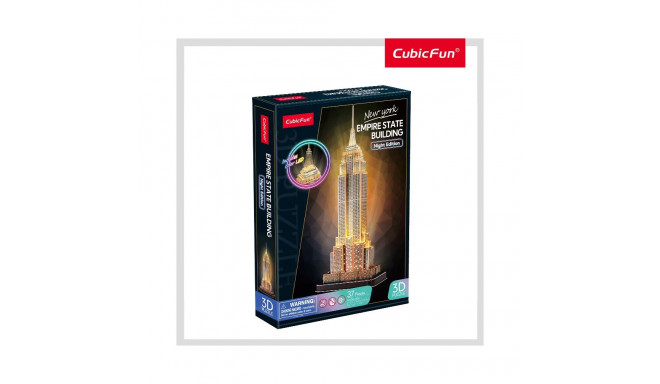 CUBICFUN 3D pusle LED-tulega Empire State Building