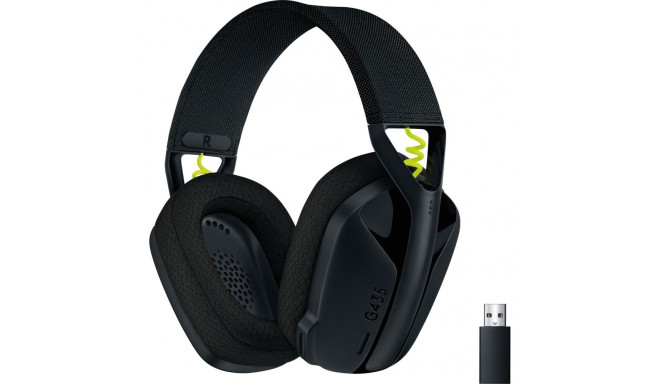Logitech G435 Lightspeed must mängur kõrvaklapid