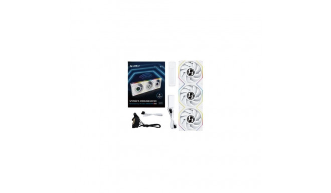 Lian Li 12TLLCD1W3W computer cooling system Computer case Fan 12 cm White