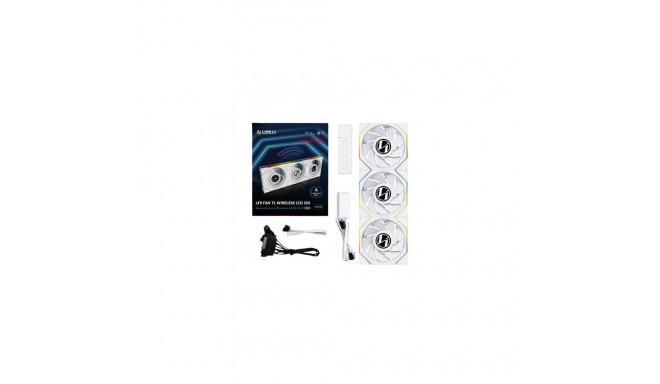 Lian Li UNI FAN TL juhtmevaba LCD ventilaator, ARGB, PWM, 3-pack koos kontrolleriga - vastupidine la