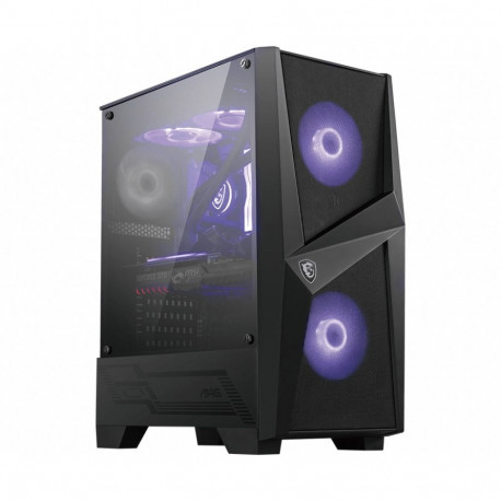 MSI MAG FORGE 100M Mid Tower Gaming Computer Case 'Black, 2x 120mm ARGB PWM Fan, 1x 120mm Fan, 1-6 A