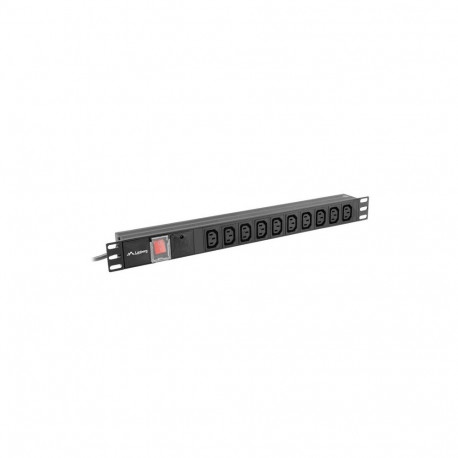 LANBERG PDU RACK POWER STRIP (1U,10A,7X IEC C13,2M)