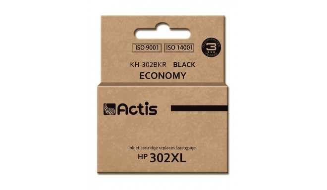 Actis KH-302BKR tindikassett (asendus HP 302XL F6U68AE; premium; 15 ml; must)