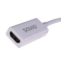 Savio CL-57 videokaabli adapter 0,2 m Mini DisplayPort HDMI Tüüp A (Standard) Valge