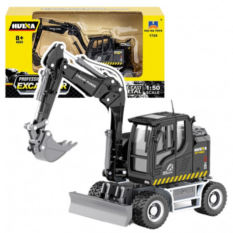 metallist Huina must ekskavaator lükandkühvliga 1:50