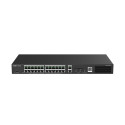 Ruijie RG-ES228GS-P 28-Port Gigabit Smart Cloud 4kV 56Gbps PoE+ Switch Black