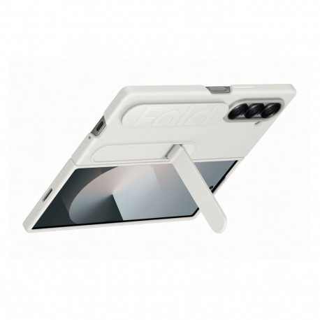 "Samsung Silicone Stand Case with Strap fr Galaxy Fold6. Wei"