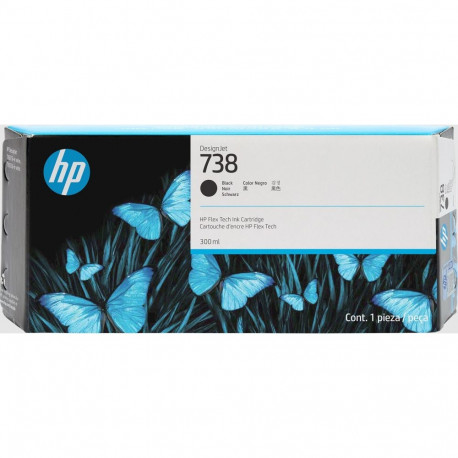 "HP 738 300-ml Black DesignJet Ink Cartridge"