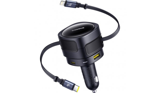 Baseus PD car charger 1x USB-C + USB-A port 90W black