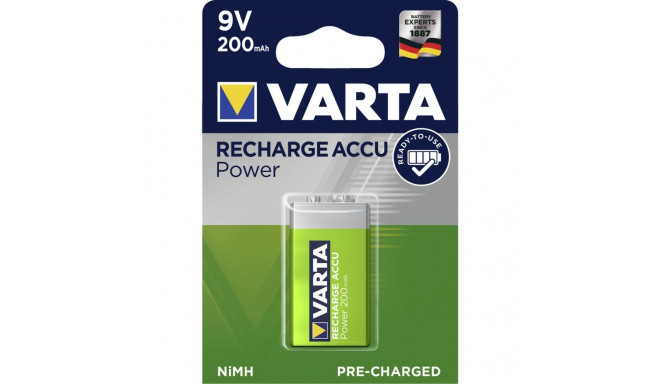 10x1 Varta Laetav Aku NiMh 200 mAh 9V-plokk