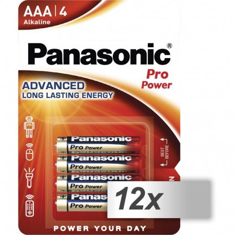 12x4 Panasonic Pro Power LR 03 micro AAA sisekarp