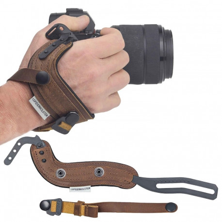 SpiderPro Camera Hand Strap Tanned Leather | v2