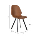 Tool HELENA 46,5x53xH87cm, helepruun