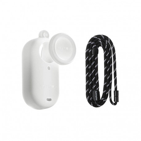 Silicone case with a leash Sunnylife for Insta360 GO 3S (white)