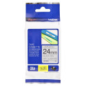 Brother TZe-M951 sildilint, 24 mm x 8 m, must matt hõbedasel taustal