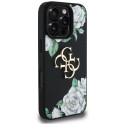 Guess Grained Roses Big 4G logo ümbris iPhone 16 Pro jaoks must