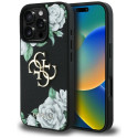 Guess Grained Roses Big 4G logo ümbris iPhone 16 Pro jaoks must