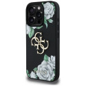 Guess Grained Roses Big 4G logo ümbris iPhone 16 Pro jaoks must
